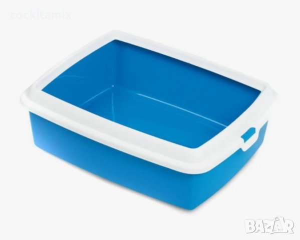 Котешка тоалетна открита ХИДРА Макси с лайсна синя Размери см 50x40x16,5h - 1бр