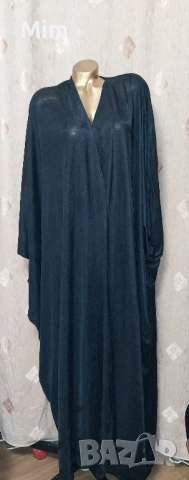 4XL Черен свободен халат за едра дама , снимка 2 - Нощници - 52059115