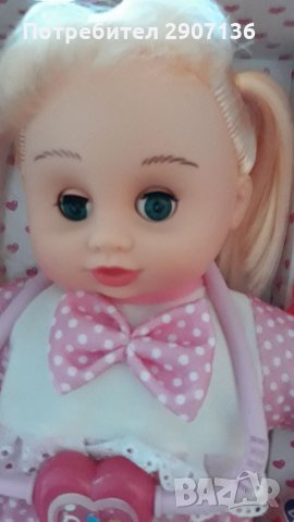 БЕБЕ ПЛАЧЕ, ЗАЧЕРВЯВА БУЗКИ ,ГОВОРИ,ПЛАЧЕ,БОЛНО Е , има ДОКТОРСКИ КОМПЛЕКТ, снимка 3 - Кукли - 31110466