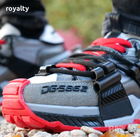 Мъжки сникърси- Dolce&Gabbana- черно, сиво и червено, снимка 2 - Маратонки - 51632177