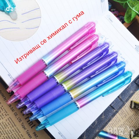 2054 Изтриваем химикал с гума Aodemei, синьо мастило