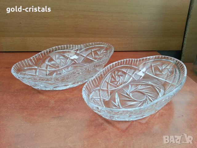 кристална овална купа, снимка 2 - Антикварни и старинни предмети - 27034892