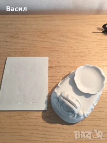 свещник с керамична литогравия, снимка 6 - Декорация за дома - 50679851