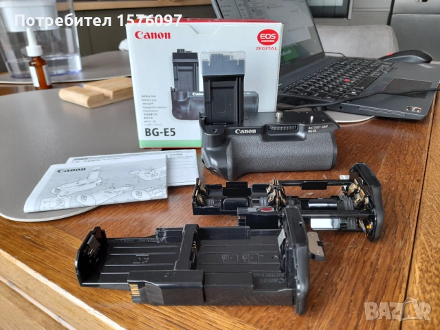 Canon грип BG-E5 за Canon EOS 450D / 1000D / Rebel XSi / Rebel XS, снимка 10 - Батерии, зарядни - 53523886