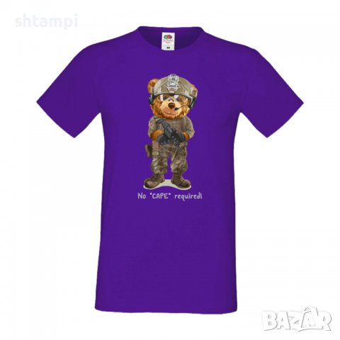 Мъжка тениска  bear No CAPE required,Мече,Меченце,Животно, Играчка,Изненада,Подарък,Повод,, снимка 11 - Тениски - 37293740