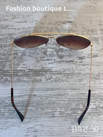 Слънчеви очила с кафеви стъкла и златни рамки тип бъбрек 🤎, снимка 5 - Слънчеви и диоптрични очила - 47789227