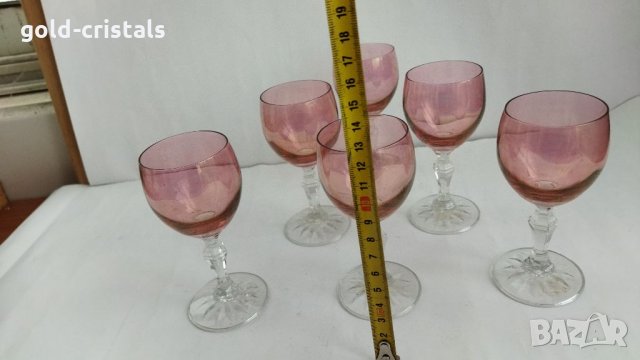 Ретро чаши калиево стъкло , снимка 3 - Антикварни и старинни предмети - 33041515