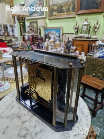 Уникален рядък антикварен немски Уестминстърски каминен часовник Atlanta , снимка 7 - Антикварни и старинни предмети - 51028883