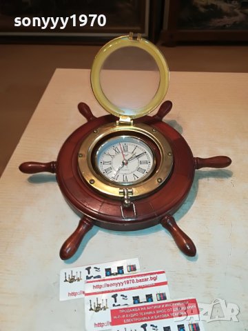 antique france-часовник рул-месинг/дърво 2710221637, снимка 6 - Колекции - 38472657