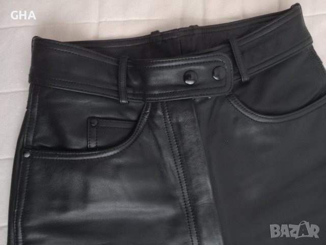 Дамски кожени панталони -черни .Подходящи за рокерки, снимка 2 - Панталони - 43087394