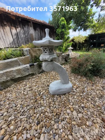 Градински фигури от бетон японски фенер/пагода, снимка 6 - Градински мебели, декорация  - 47400135