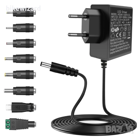 12V захранващ адаптер AC-DC 2A с 8 DC адаптера НОВ