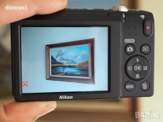 Nikon Coolpix A100 20mp x5 zoom компактен фотоапарат, нов, със зарядно, снимка 2 - Фотоапарати - 53150415