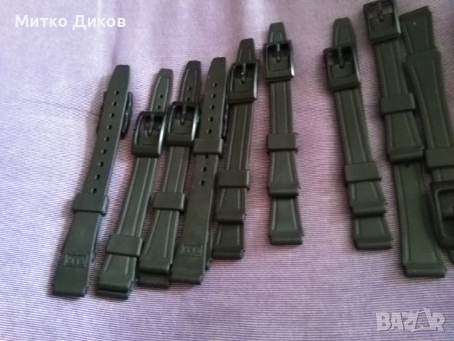 Пластмасова каишка за часовник дамски стандартна мека нова 12мм 19см-10броя-3лв, снимка 2 - Дамски - 43385172