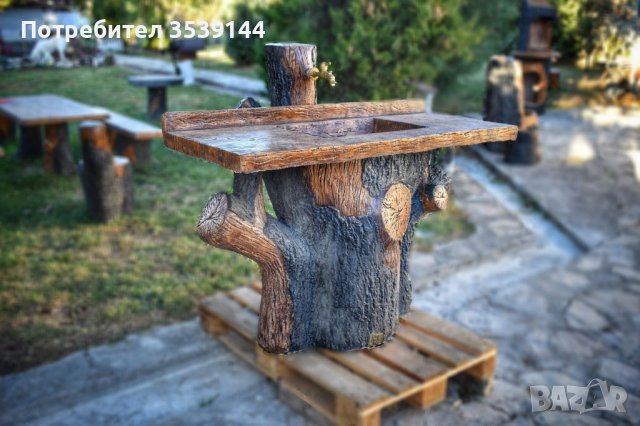 Градински чешми от щампован бетон имитиращи дърво, снимка 2 - Други - 38582416