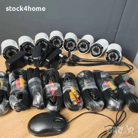 ПРОМО!! Система за видеонаблюдение от 8 камери KIT AHD 8CH 1,3MP, Рекордер, Водоустойчиви