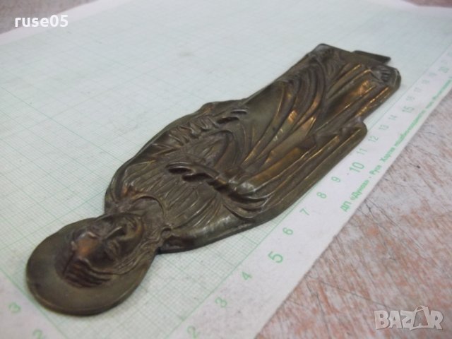 Фигура стара от бронз на светец - 156,22 гр., снимка 4 - Други ценни предмети - 28273955