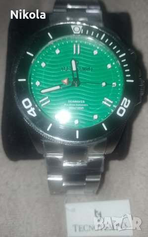 Италиански автоматичен водолазен часовник Tecnotempo Seawaves 500 м, снимка 8 - Мъжки - 43682912