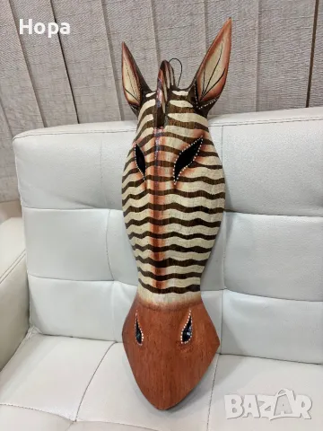 Маска за стена от дърво 50см., снимка 4 - Пана - 49774090