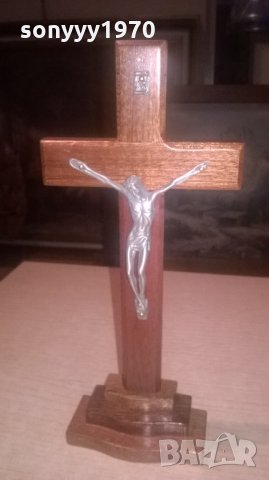 *КРЪСТ-Кръст от дърво и метал на поставка, снимка 5 - Колекции - 27406085