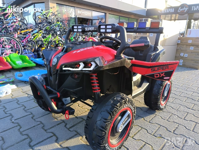 X двуместен акумулаторен джип BEAST 4x4 червен