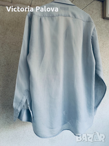 BERTO LUCCI ленена риза L Италия, снимка 4 - Ризи - 36437662