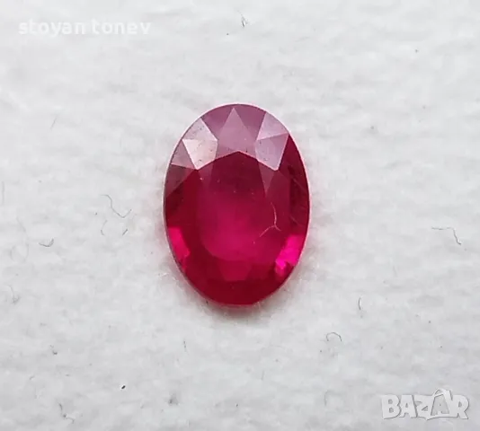 Естествен рубин в най-добрия червен цвят 0.53кт! Сертифициран! Нов!, снимка 10 - Пръстени - 46727332