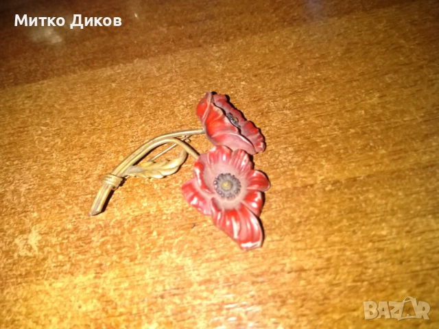 Брошка винтидж цветя , снимка 6 - Антикварни и старинни предмети - 51513857