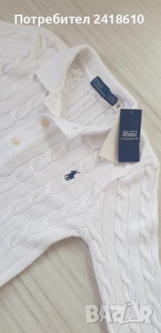 POLO Ralph Lauren Cable Pima Cotton  Size S  НОВО!  ОРИГИНАЛ! Дамски Пуловер!, снимка 15 - Блузи с дълъг ръкав и пуловери - 52547431