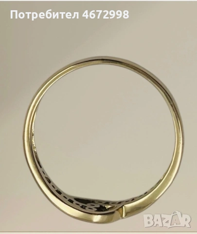 Златен пръстен с диаманти 14к, снимка 6 - Пръстени - 53254114