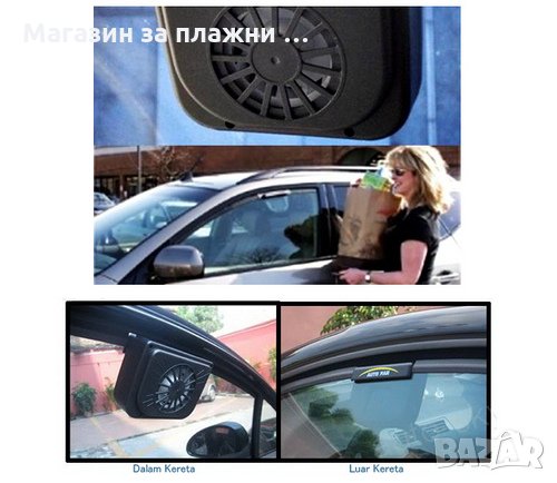 Вентилатор за автомобил - Соларен, снимка 5 - Аксесоари и консумативи - 28387002