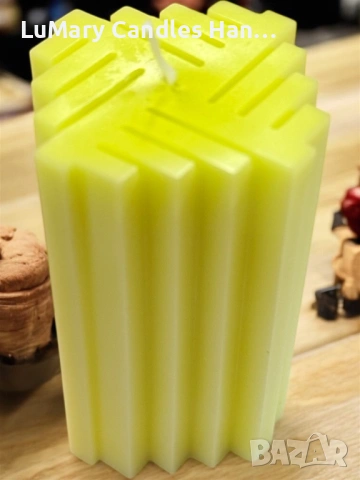 Свещ “ Жълта свежест”, снимка 7 - Декорация за дома - 53223361