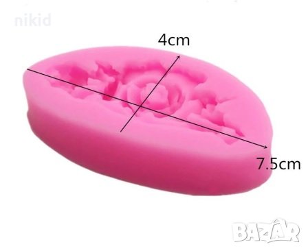 роза и листа широк силиконов молд за украса декор торта фондан шоколад и др, снимка 2 - Форми - 13642929