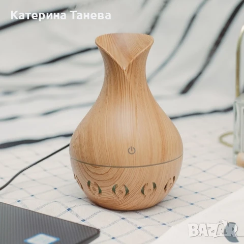 Арома дифузер за освежаване и пречистване на въздуха с LED светлини - СВ.КАФЯВ, снимка 4 - Декорация за дома - 51423983