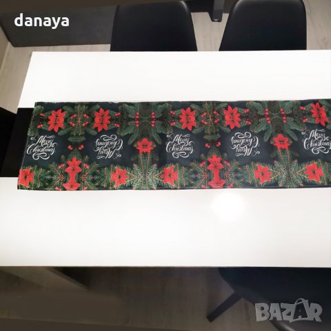 2544 Коледен тишлайфер за маса 140x37cm, снимка 4 - Покривки за маси - 34885138