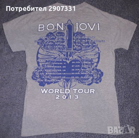 Тениска групи Bon Jovi. Tour 2013, снимка 2 - Тениски - 38625142