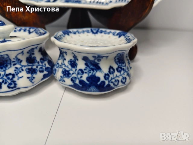 Мастилница от немски порцелан Meissen, снимка 5 - Антикварни и старинни предмети - 53579092