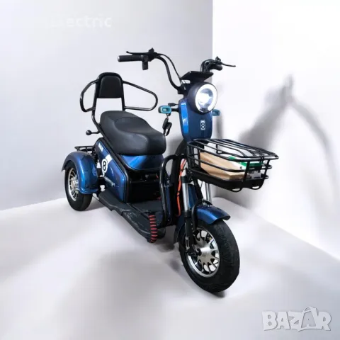 Двуместна електрическа триколка blueElectric Pudding 1800W | 48V | 23Ah | BLUE