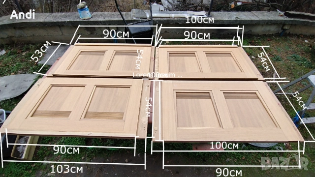 Декоративни панели за мебели естествен дъбов фурнир 4бр