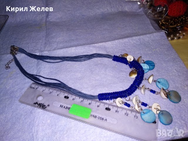МНОГО КРАСИВА СЕДЕФЕНА ФЕШЪН АРТ ОГЪРЛИЦА ЛЯТНО ПЛАЖНО ХЕНД МЕЙД КОЛИЕ 34661, снимка 2 - Колиета, медальони, синджири - 39144346