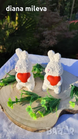Гипсокерамични Зайчета!, снимка 6 - Декорация за дома - 50748818