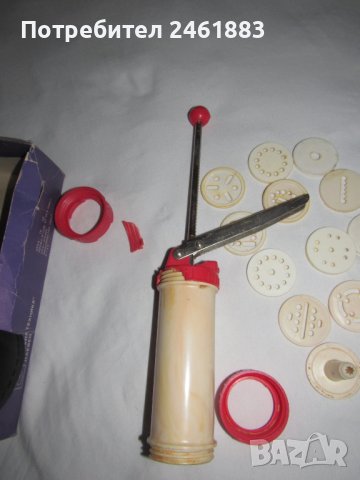 Стар соц български шприц за сладки., снимка 6 - Други - 44110155