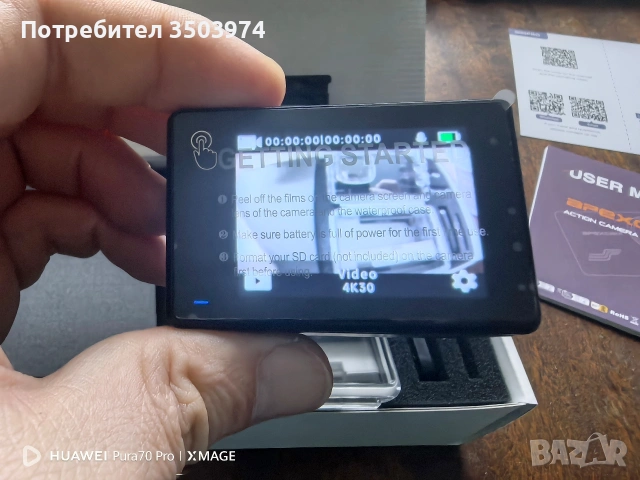 Екшън камера Apexcam M80 PRO 64MP + 64 GB micro CD карта, снимка 2 - Камери - 53404966