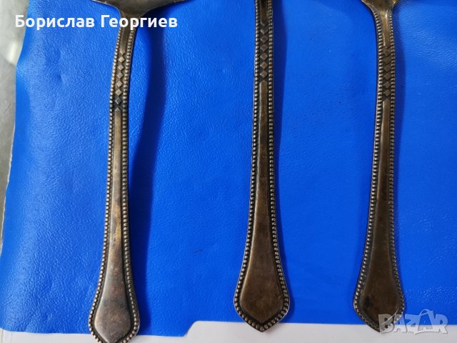 Руски посребрени прибори за допълване, снимка 4 - Прибори за хранене, готвене и сервиране - 43184583