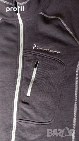 Peak Performance L midlayer/горнище с вълна , снимка 5 - Спортни дрехи, екипи - 53256415