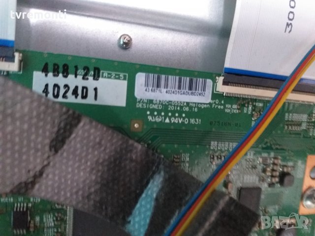 TCon BOARD LG display Co LTD MODEL , V15 43UHD TM120 Ver0.4 , P/N ,6870C-0552A, снимка 2 - Части и Платки - 27894628