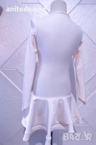 Детска рокля за спортни танци в блед прасковен цвят, снимка 5 - Детски рокли и поли - 49061037