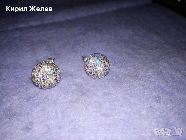 СРЕБЪРНИ СНЕЖИНКИ - ФЕШЪН АРТ ОБЕЦИ ТОПЧЕТА СРЕБРО 925 Част От КОМПЛЕКТ с БЯЛ ЕМАЙЛ и КРИСТАЛИ 36400, снимка 16 - Обеци - 39568509