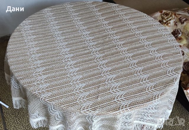 Кръгла покривка за маса., снимка 4 - Антикварни и старинни предмети - 37509322