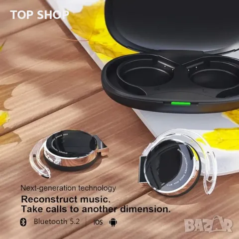 Слушалки с щипка Bluetooth V5.3, безжични слушалки с отворено ухо и кукички за уши, снимка 4 - Bluetooth слушалки - 48756439